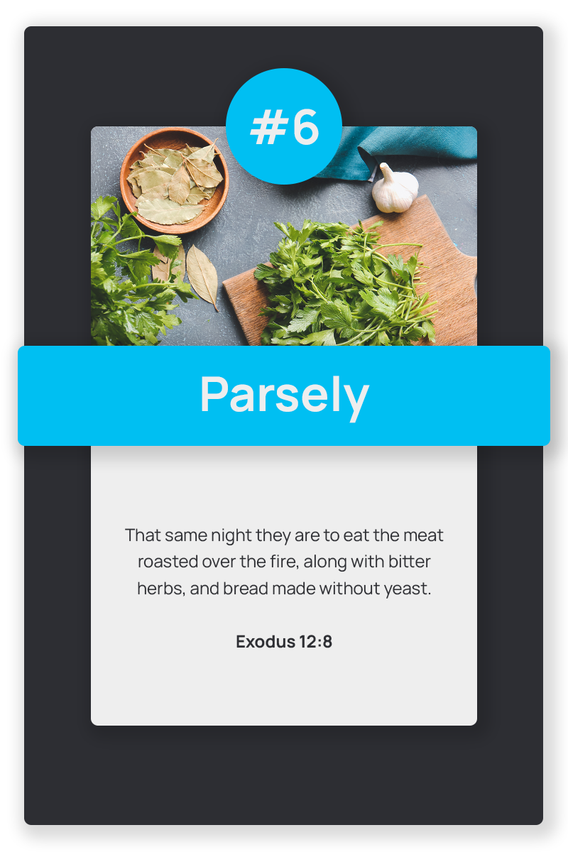Parsely on a cutting board