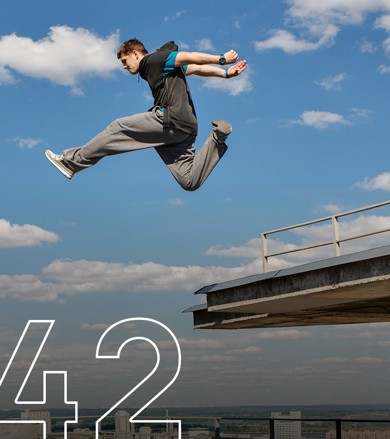 Read Article 42 “Extreme Recovery: Use Parkour to Get Fit” to learn about the physical, mental, and emotional benefits of parkour.